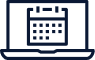 Online calendar icon representing Merit Maids’ easy and flexible home cleaning scheduling system
